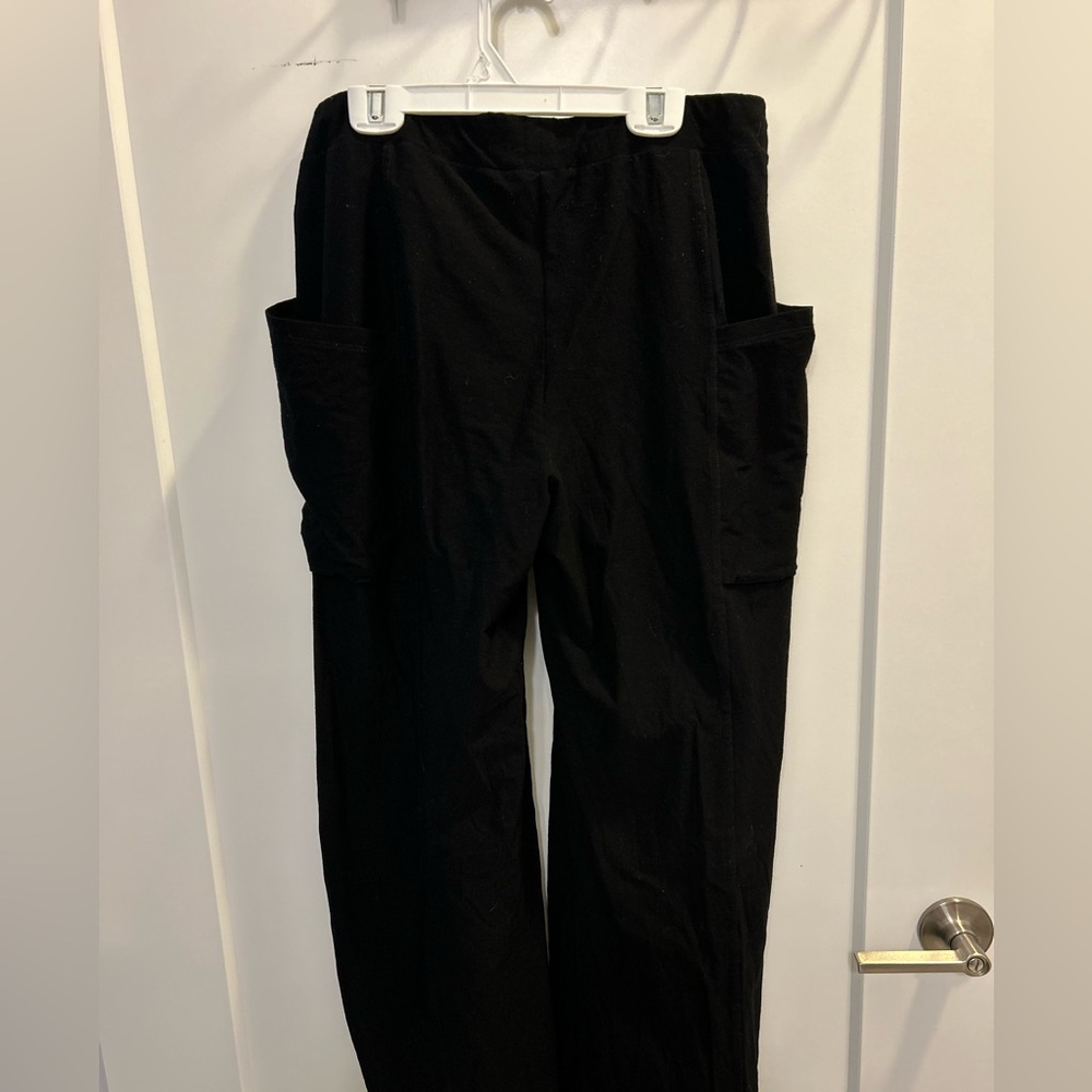 Eileen Fisher Viscose Blend Black Pants with Pockets - Picture 7 of 11